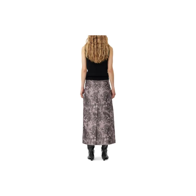 GANNI Casual Long Skirt Women's Purple-3