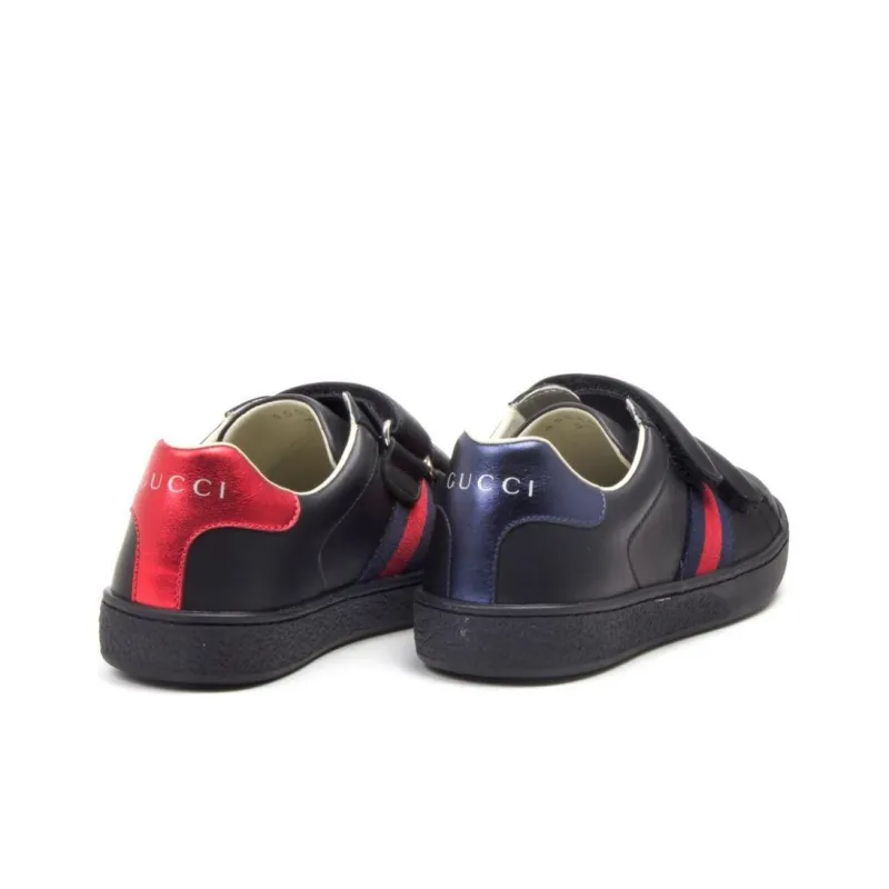 GUCCI Kids Touch-strap Web Sneakers-4