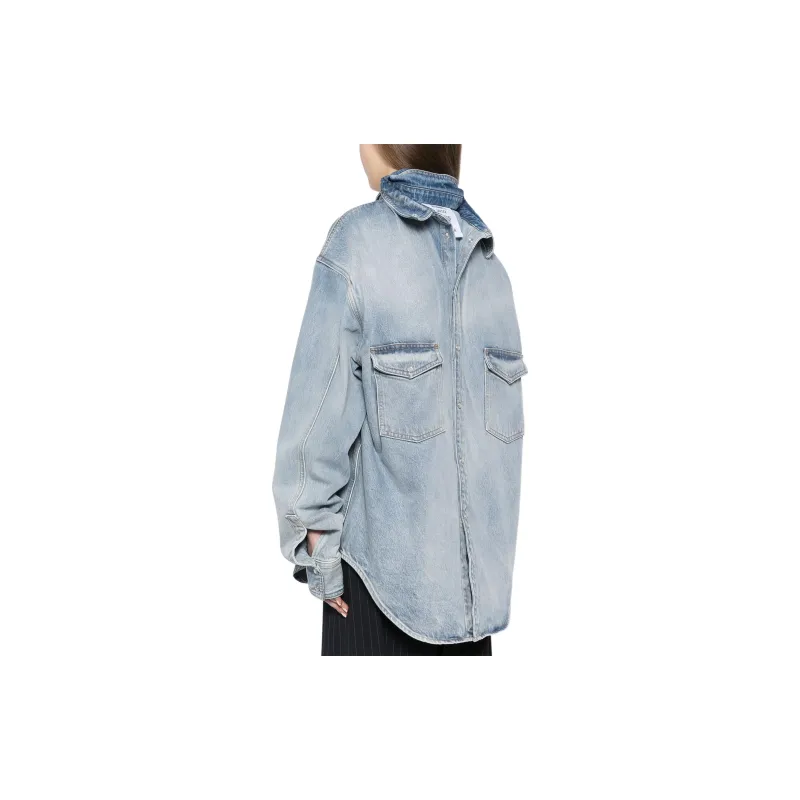 Vetements Front Back Denim Shirt 'Light Blue'-2