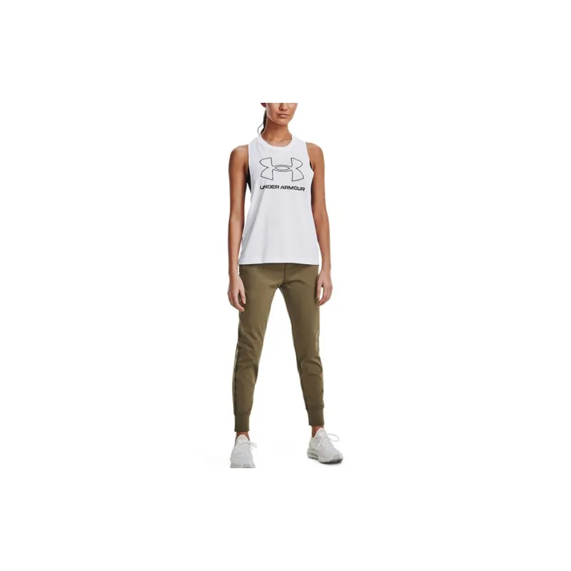 Under Armour Slim Fit Pants Sweatpants Women's Olive Green-2