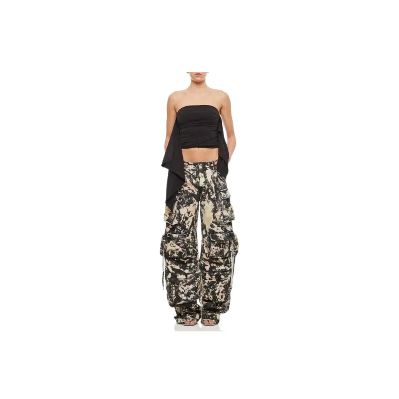 The Attico Strapless Draped Crop Top-1