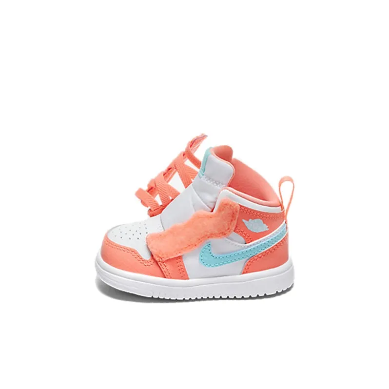 Jordan Air Jordan 1 Cushioning Support Mid Top Toddler Shoes Sweet Orange Ice Cream Infant And Toddler-0