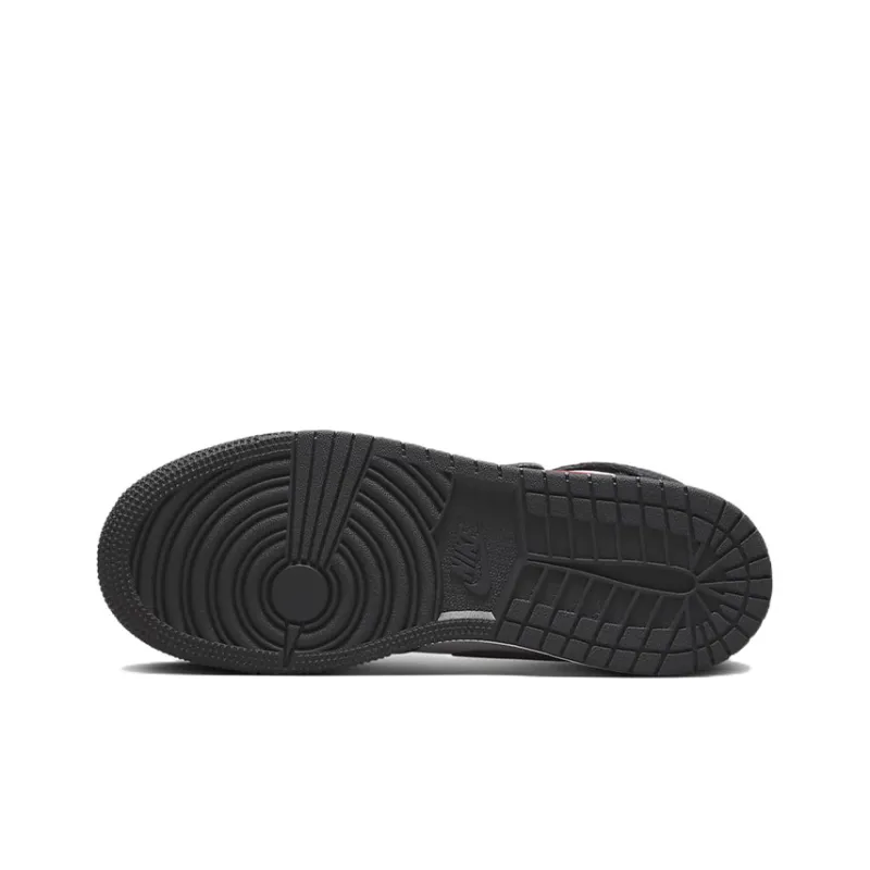 Jordan 1 High FlyEase Black White Fire Red GS-5
