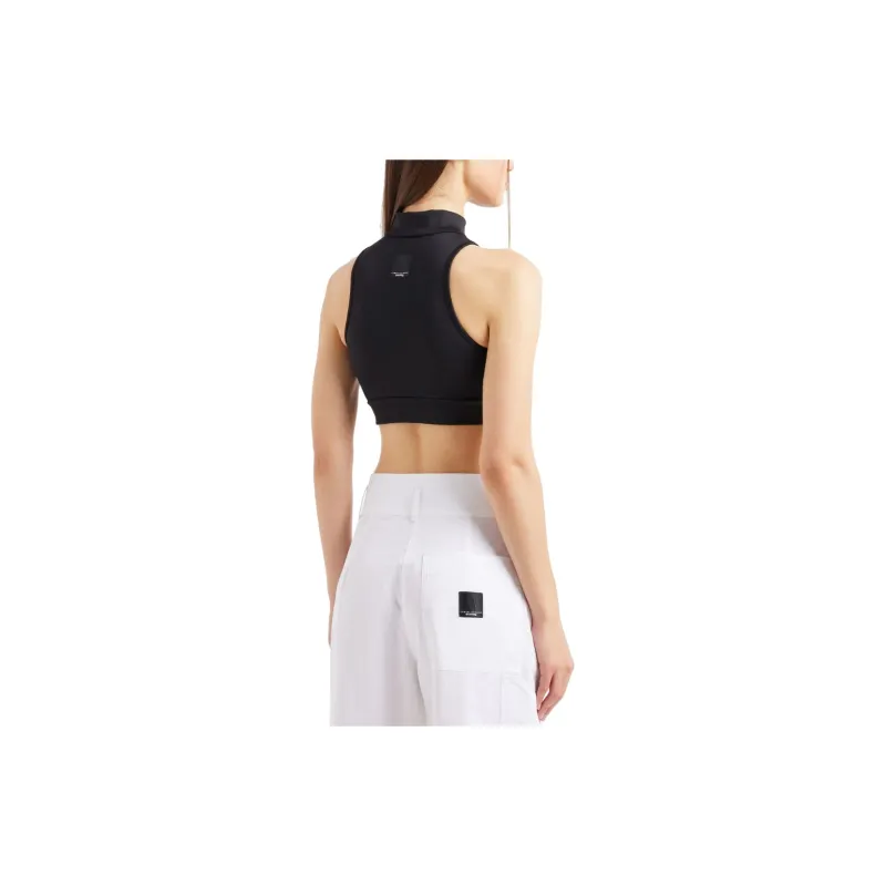 ARMANI EXCHANGE Branded Zip Puller Cropped Tank Top-2