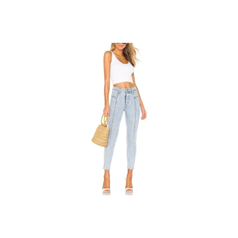 FREE PEOPLE Solid Rib Brami Tank Tops Women's White-1