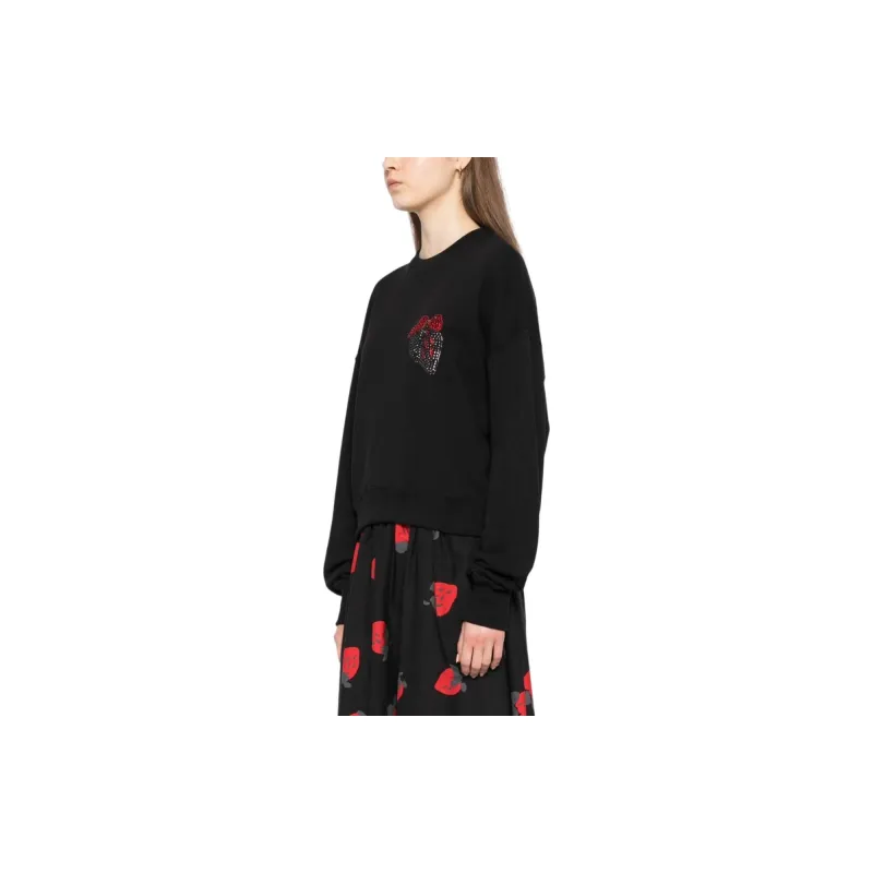 MSGM Crystal embellished Cotton Sweatshirt-3