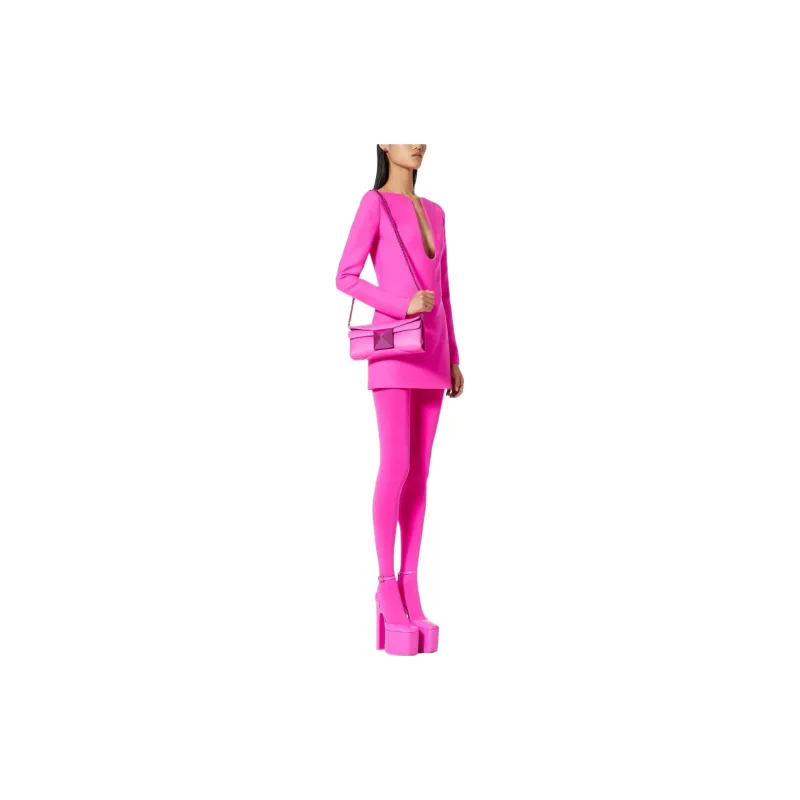 Valentino Long-Sleeved Dresses Women's Rose Red-3