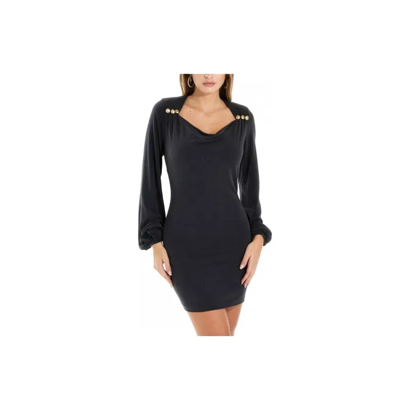 GUESS Long Sleeved Dresses Women's Black-2