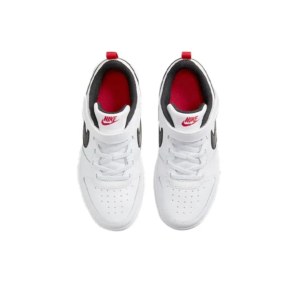Nike Low 2 SE Low Top Skateboard Shoes White Black Children Aged 3 7 Years Old-3