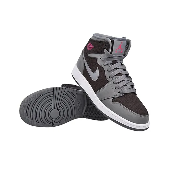 Jordan 1 Retro High GS Cool Grey Vivid Pink-2