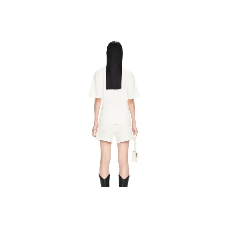 OFF WHITE Contrast stitching Denim Shorts-1