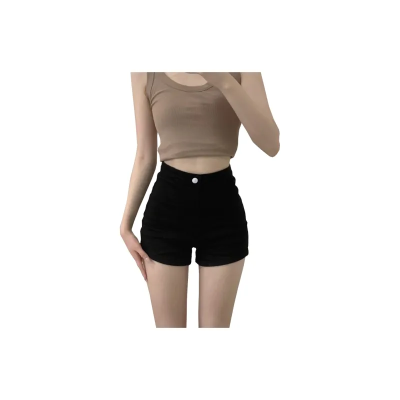 Concubine Zhu Denim Shorts Women's Black-3