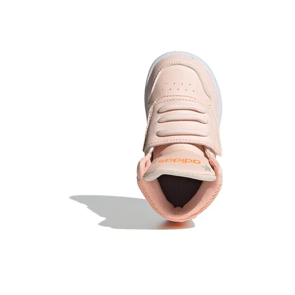 Adidas Neo Hoops 2.0 Mid I Slip-Resistant Mid-Top Toddler Shoes Pink White Infant And Toddler-4