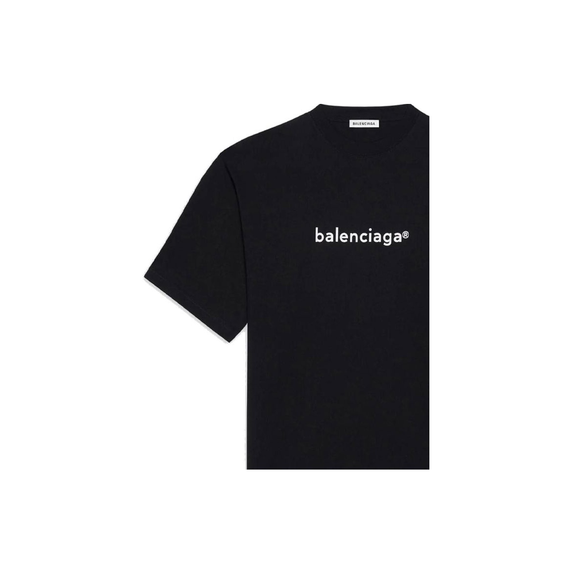 Balenciaga Women'ss New Copyright Large Fit T-shirt Black S