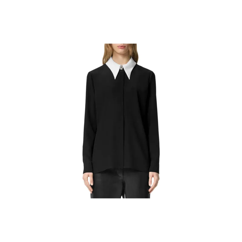 VERSACE Contrast Collar Long Sleeved Shirt-2