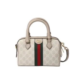 GUCCI Ophidia GG Supreme Canvas With Leather Shoulder Bag Crossbody Bag Handbag Mini Women's Beige & White