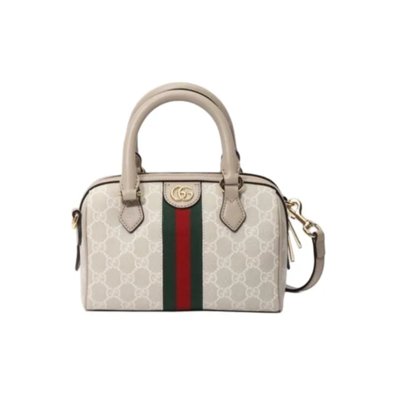GUCCI Ophidia GG Supreme Canvas With Leather Shoulder Bag Crossbody Bag Handbag Mini Women's Beige & White-0