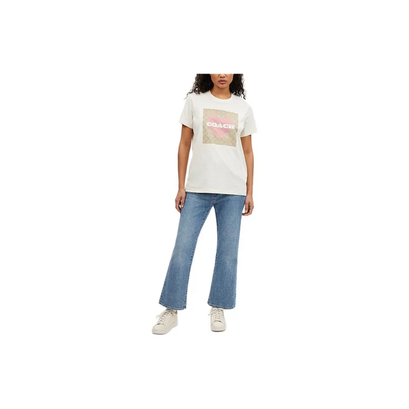 COACH SS24 T Shirt Women's Cream-2
