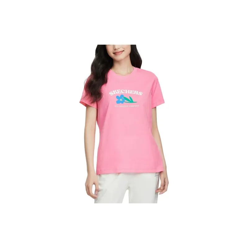 Skechers T Shirt Women's Sachet Pink-1