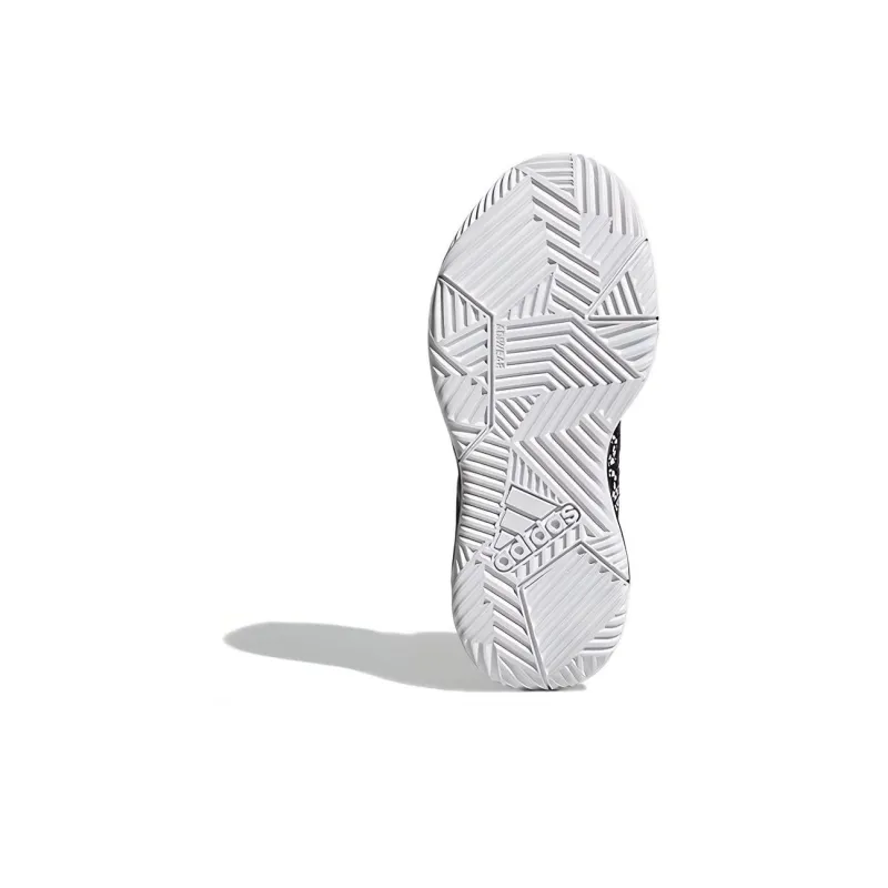 Adidas OwnTheGame 2.0 Slip Resistant And Breathable Mid Top Children's Basketball Shoes Black White Kids'-5