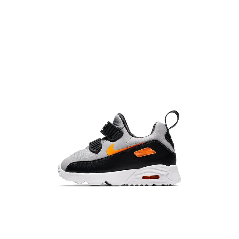 Nike Air Max 90 Cushioning Anti-Slip And Wear-Resistant Low-Top Sports Casual Shoes Black Silver Infant And Toddler-0