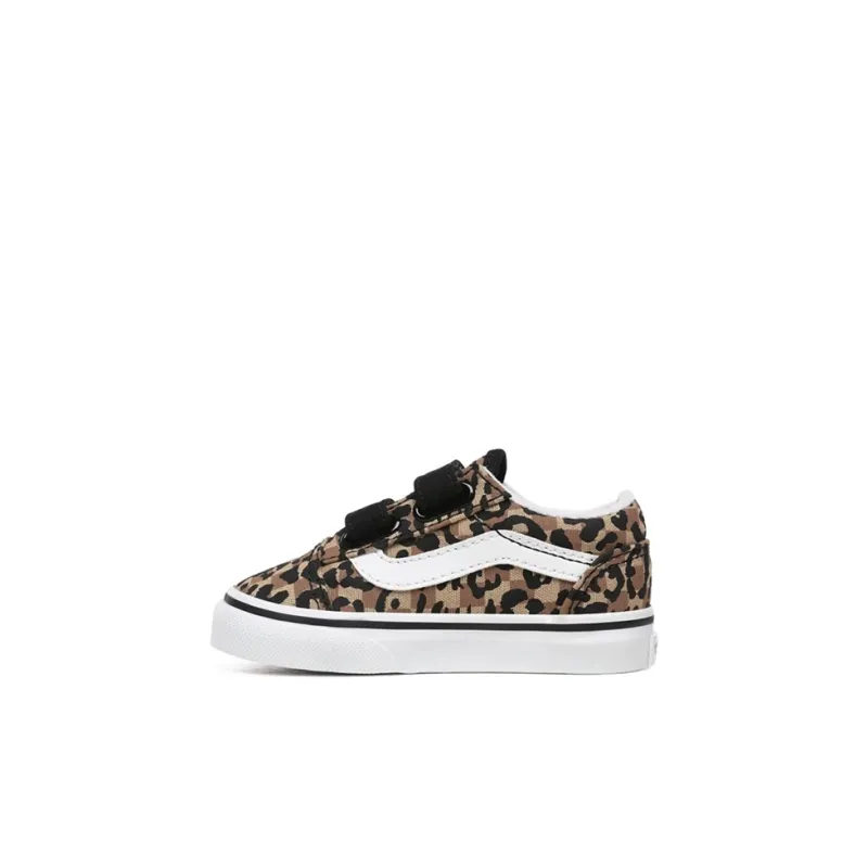 Baby Vans Old Skool Anaheim Checkerboard V Non slip Lightweight Low Top Skateboard Shoes Leopard Print-0