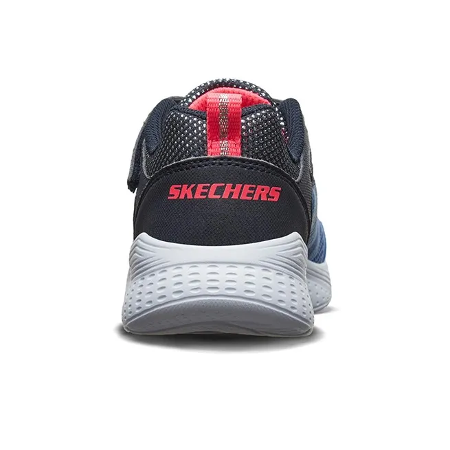 Skechers Snap Sprints Durable Breathable Low Top Running Shoes Black Blue Teenagers-3