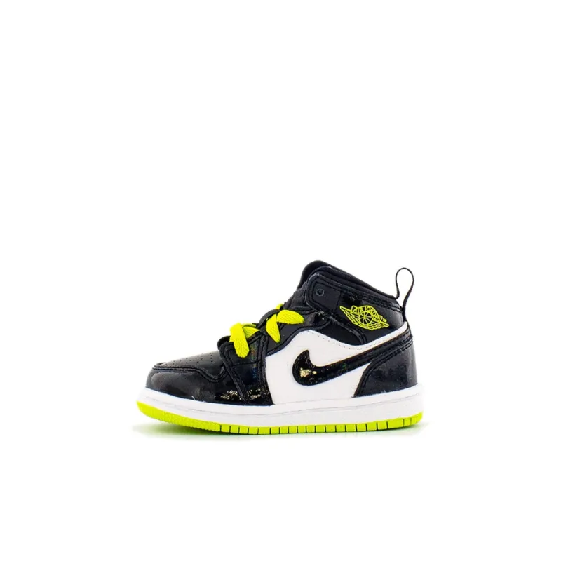 Jordan 1 Mid Black Cyber Mystic Green TD-0