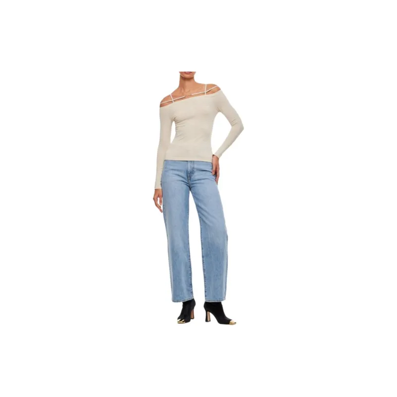 Jacquemus Long Sleeve Lingerie T Shirt 'Beige'-2