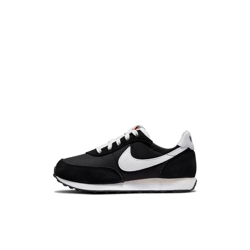 Nike Waffle Trainer 2 Sports Casual Shoes Black White Children Aged 3 7 Years Old-0