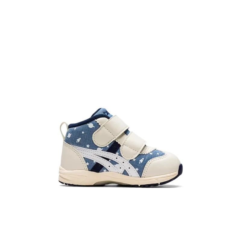 Asics GD Runner Baby CT Mid 4 Anti Slip Wear Resistant Mid Top Toddler Shoes Beige White Blue Infant And Toddler-1