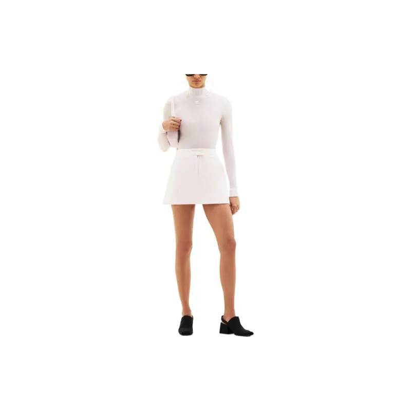 Courrèges Vinyl Mini Skirt 'Pale Pink'-1