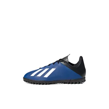 Adidas X 19.4 Slip Resistant Cushioning Abrasion Resistant Low Top Kids' Soccer Shoes Blue Black White Kids'