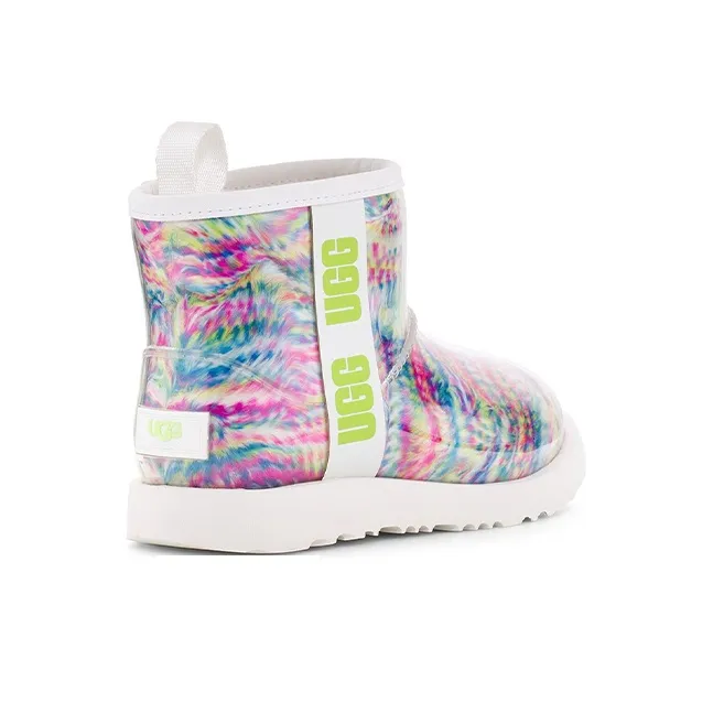 UGG Classic Clear Mini Pixelate Boot White Kids-3