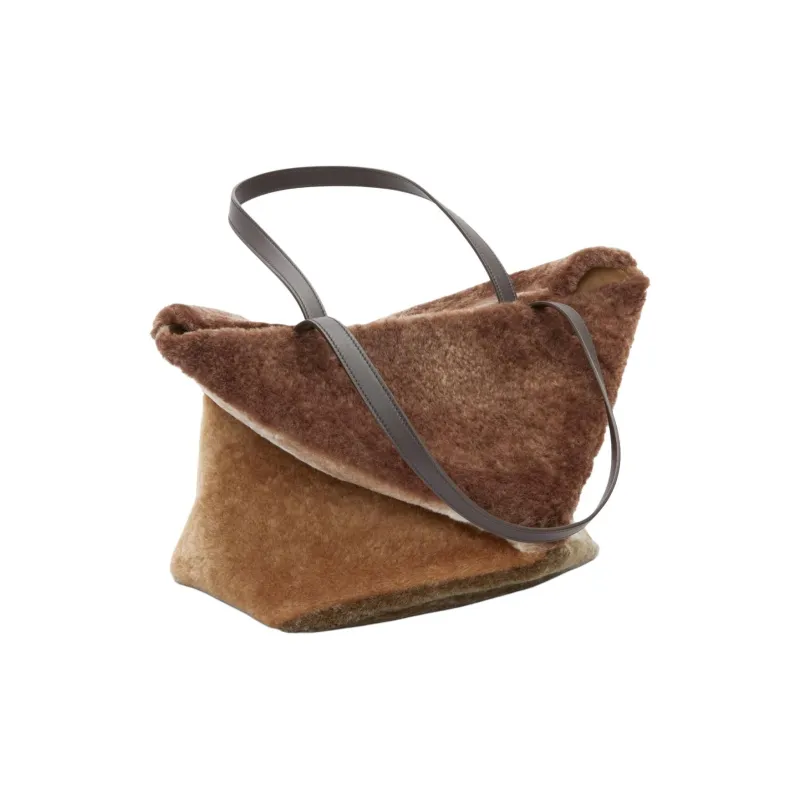 LOEWE Shearling Tote Bag, Shopping Bag, Handbag Large Size Women's Multicolor-2