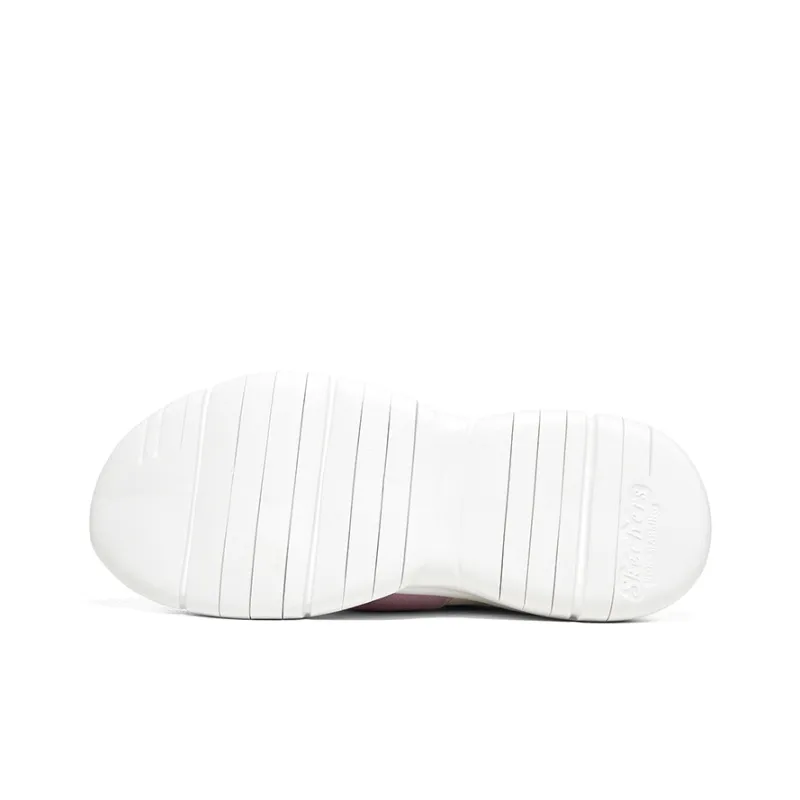 Skechers Go Fle Wear-Resistant Breathable Slip-Resistant Kids Lifestyle Shoes White Lavender Teenagers-5