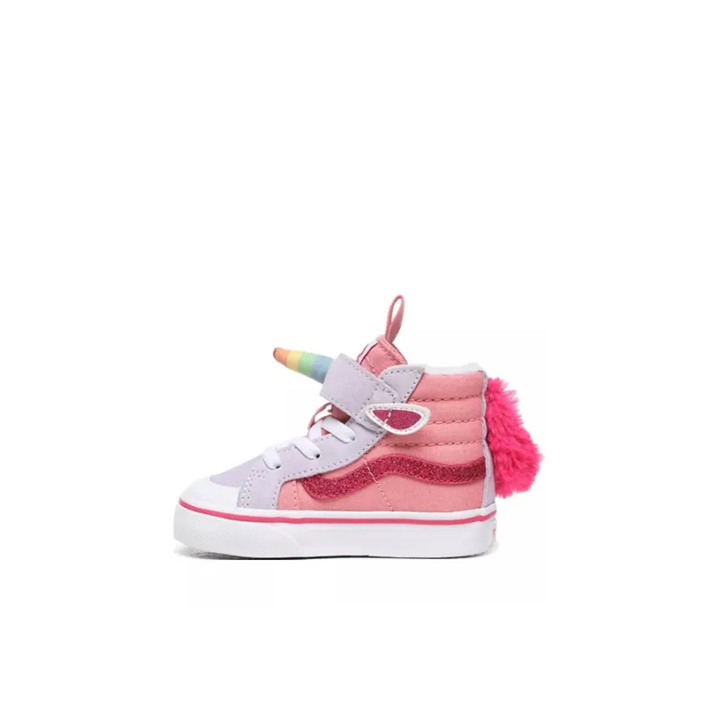 Vans SK8 Reissue 138 V Anti Slip Wear Resistant High Top Skateboard Shoes Pink Infant And Toddler-0