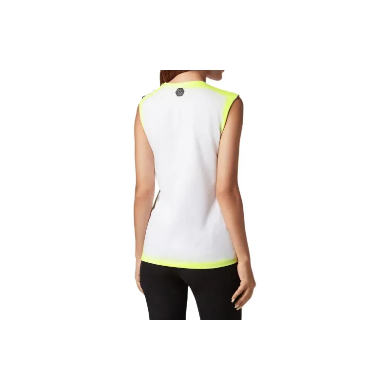PHILIPP PLEIN Logo embroidered Cotton Tank Top-1