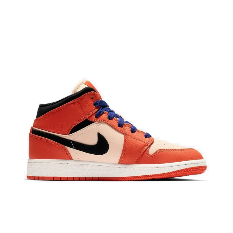Jordan 1 Mid Team Orange Black GS-1