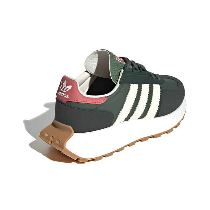 Adidas Originals RETROPY J Cushioning, Abrasion Resistant, Anti Kick Low Top Kids Lifestyle Shoes Black Brown Teenagers-3