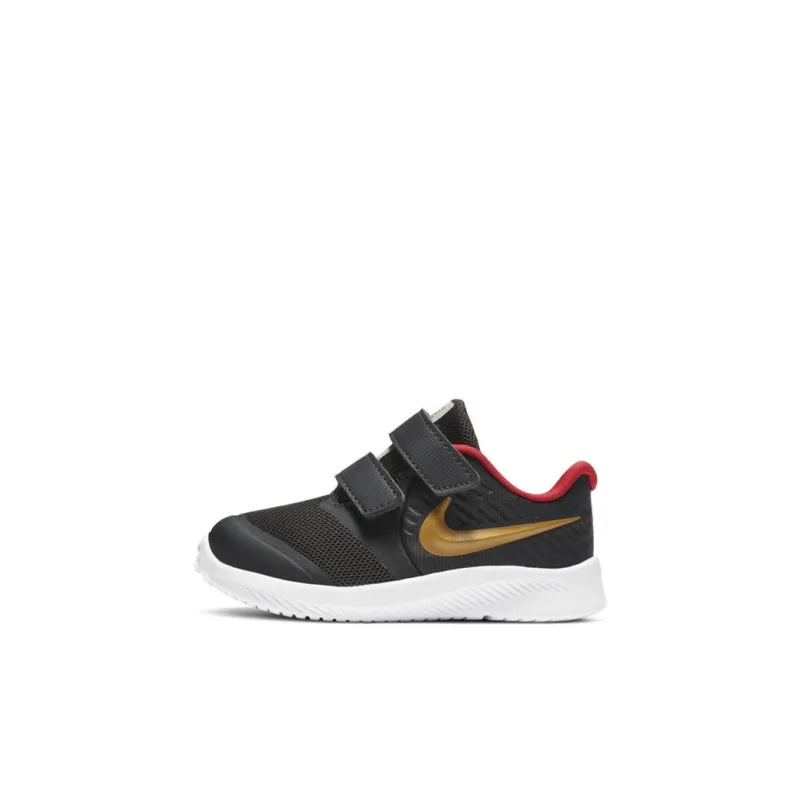 Nike Star Runner 2 Slip Resistant Shock Absorbers Low Top Toddler Shoes Black Gold Red Infant And Toddler-0