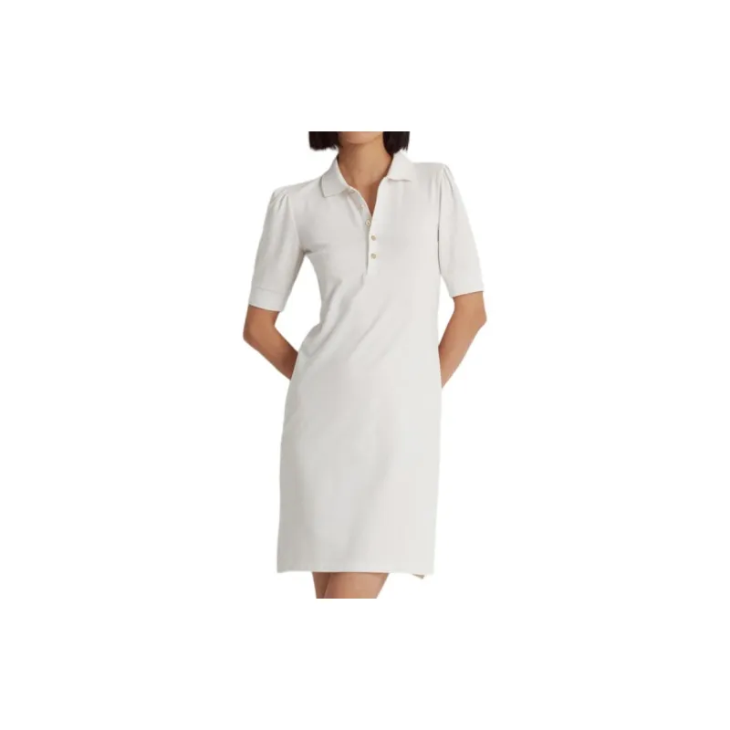 Polo Ralph Lauren Short Sleeved Dress Women's White-3