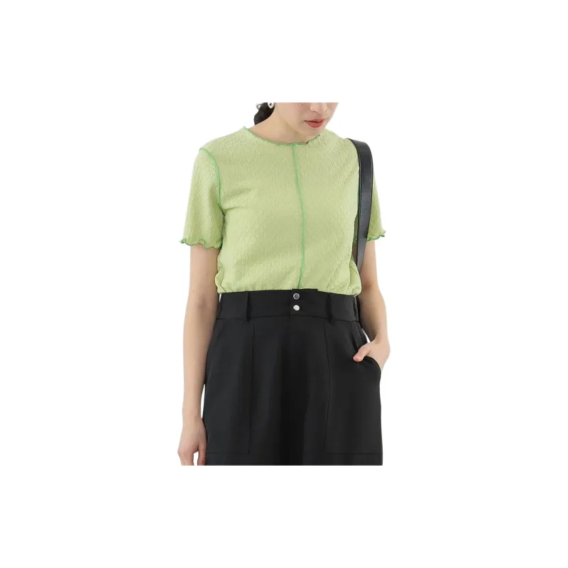 Beams T Shirts Women's Green-4