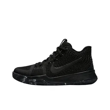 Nike Kyrie 3 Slip Resistant Mid Top Children's Basketball Shoes Black Teenagers