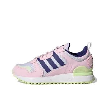 Adidas Originals ZX 700 Anti Slip Wear Resistant Low Top Kids' Running Shoes Pink Blue Teenagers
