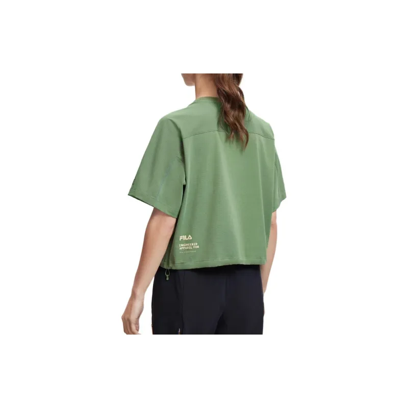 FILA T Shirts Women's Alkaline Green-4
