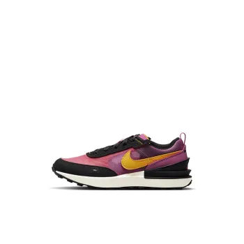 Nike Waffle One 'Active Fuchsia' Anti Slip Wear Resistant Low Top Casual Shoes Black Purple Gold Kids'