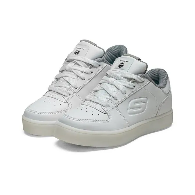 Skechers Energy Lights Elate Low-Top Kids' Skateboarding Shoes White Teenagers-2