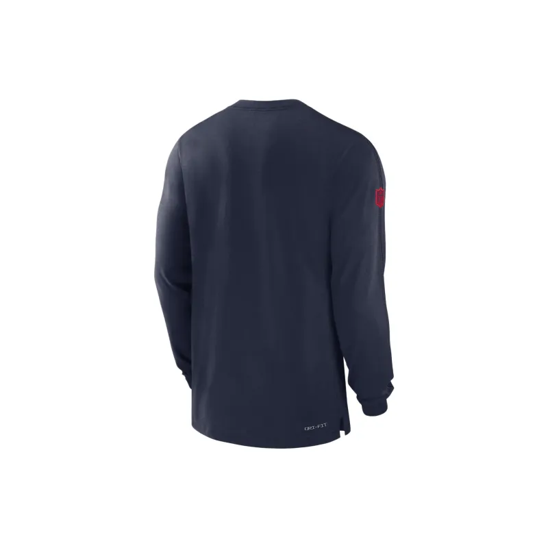Nike New England Patriots Sideline Player Team Issue Men's Nike Dri FIT Long Sleeve Top-1