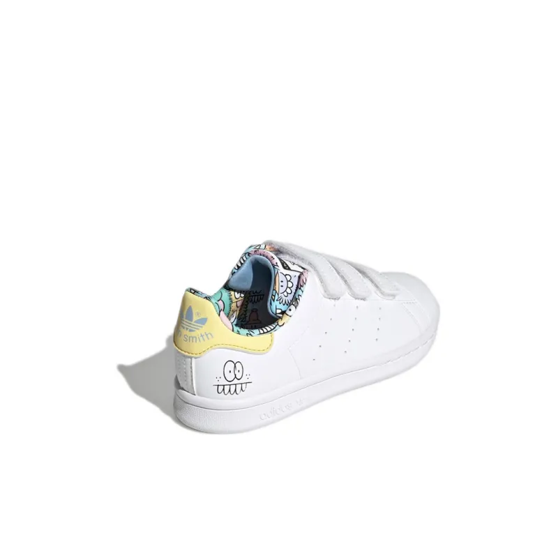 Adidas Originals STAN SMITH Collection Low Top Kids' Skateboarding Shoes White Yellow Children Aged 3 7 Years Old-3